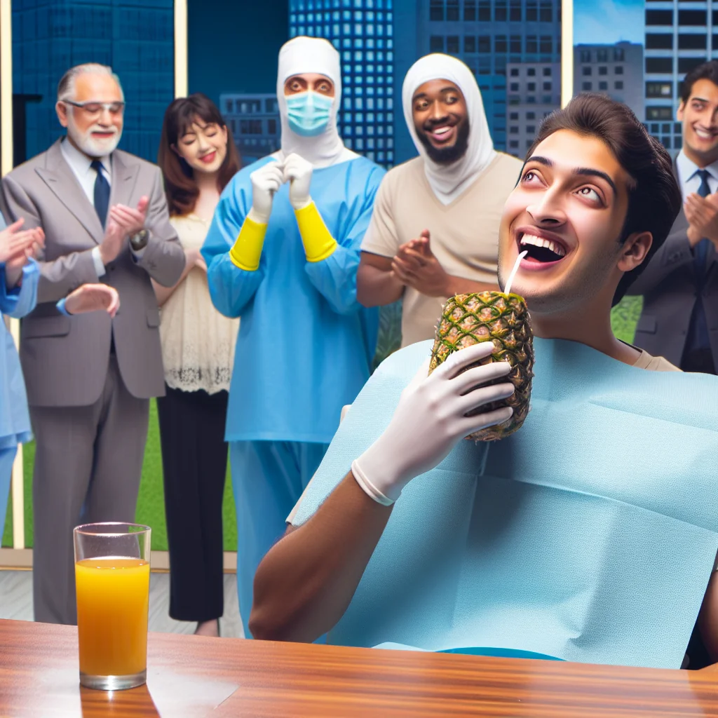 Pineapple juice benefits before wisdom tooth surgery to reduce swelling.