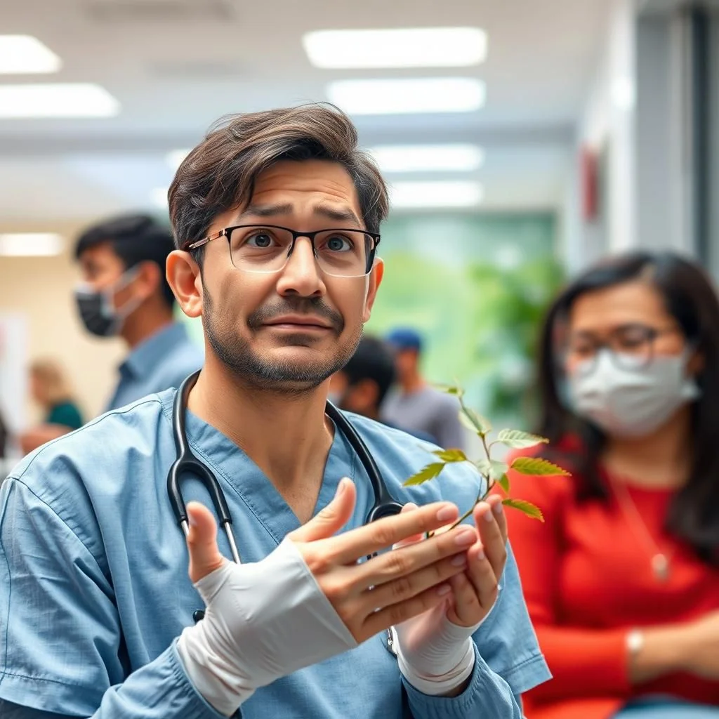 Pre-surgery jitters and the impact of poison ivy on surgery.
