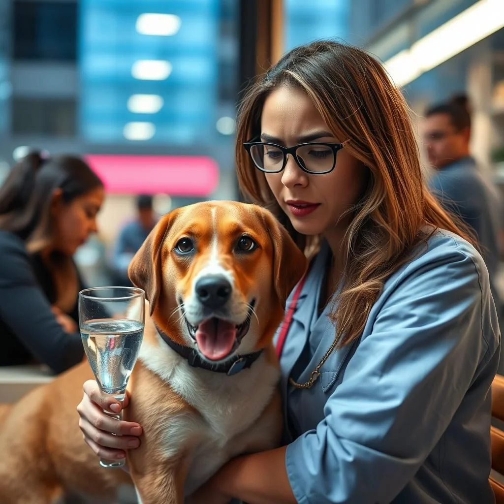 Dog accidentally drank water before surgery; stay calm and act fast.