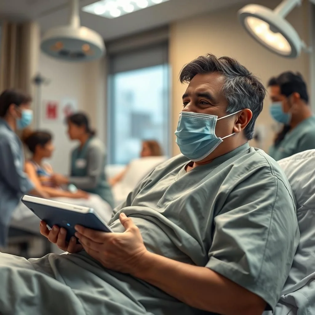 Using a heating pad after gallbladder surgery for pain relief.