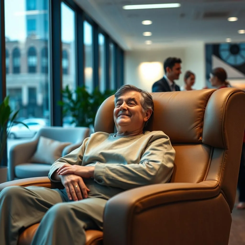 Renting a recliner after surgery for a comfortable recovery.